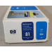 Tintenpatrone HP 81 Cyan C4931A Neu OVP Original DesignJet 5000 MHD: 08.2008 