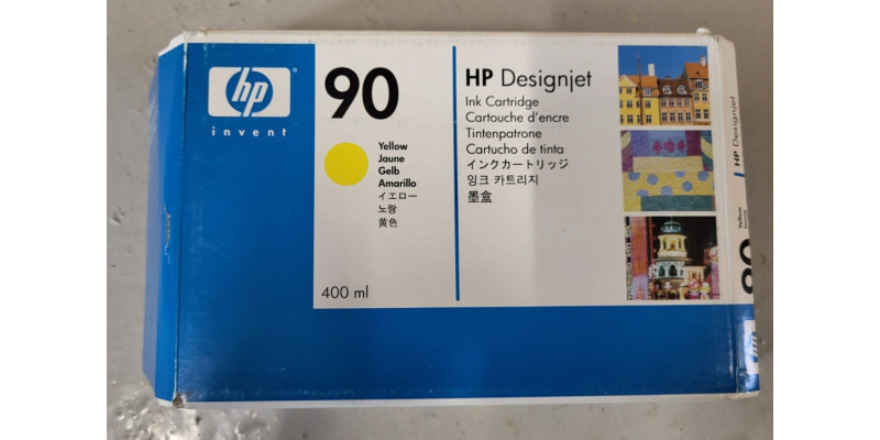 Tintenpatrone HP 90 Gelb C5065A Neu OVP Original DesignJet 4000  MHD 05.2012 