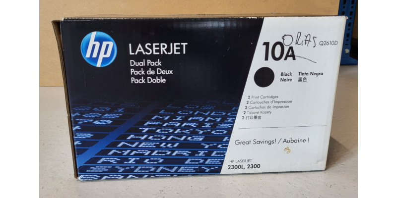 Dual Pack HP 10A Schwarz Q2610D Neu OVP Original HP LJ 2300L 2300   