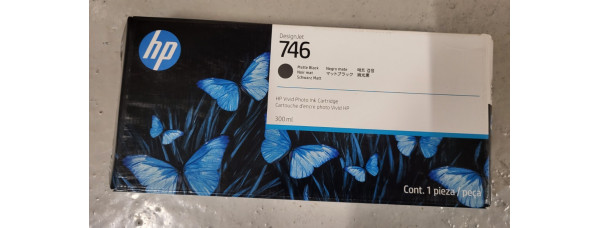 Druckpatrone HP 746 Schwarz Matt P2V83A Neu OVP A-Ware Designjet Z6 MHD: 02.2027 