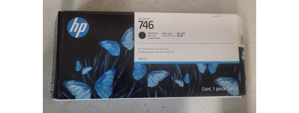 Druckpatrone HP 746 Schwarz Matt P2V83A Neu OVP Designjet Z6 MHD: 04.2025 MwSt. 