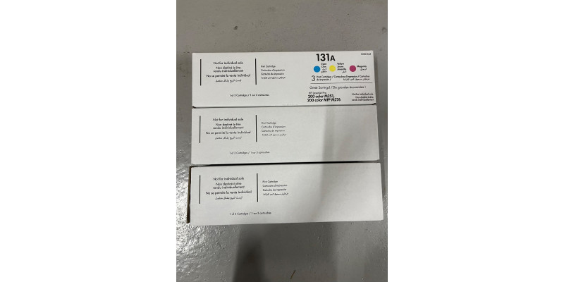 3-er Pack HP 131A U0SL1AM Neu OVP Original HP Laserjet Pro 200 Rechnung MwSt 