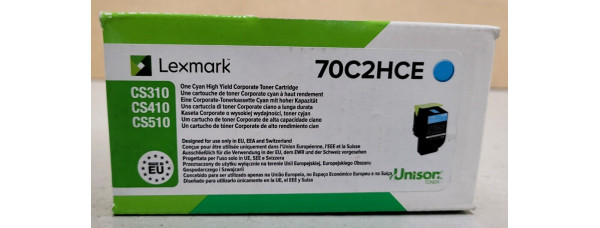 Toner Lexmark 70C2HCE Cyan Neu OVP A-Ware Original CS310, CS410, CS510  