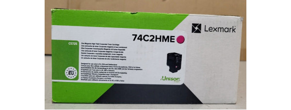 Toner Lexmark 74C2HME Magenta Neu OVP A-Ware Original CS725  . 