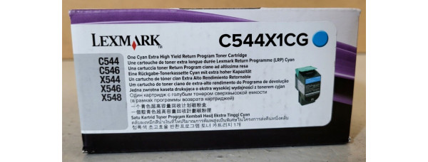 Toner Lexmark C544X1CG Cyan Neu OVP A-Ware Original C544, C546, X544 . 