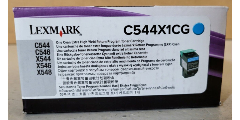 Toner Lexmark C544X1CG Cyan Neu OVP A-Ware Original C544, C546, X544 . 