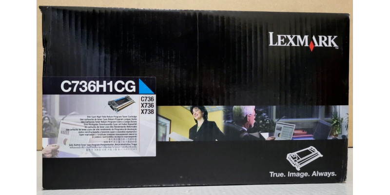 Toner Lexmark C736H1CG Cyan Neu OVP A-Ware Original C736 X736  . 