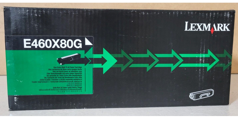 Toner Lexmark E460X80G Schwarz Neu OVP A-Ware Original E460 E462  . 