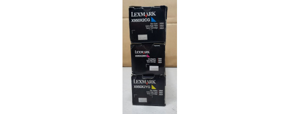 3 Toner Lexmark X950X2CG, X950X2MG, X950X2YG Neu OVP A-Ware Original X950 . 