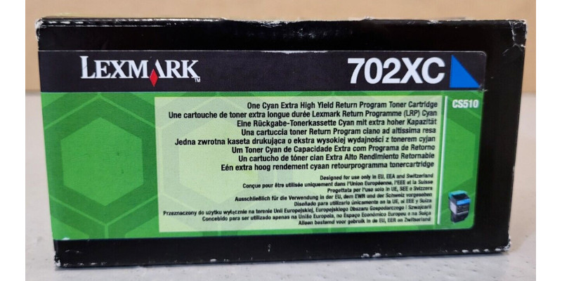 Toner Lexmark 702XC Cyan 70C2XC0 Neu OVP A-Ware Original CS510  . 