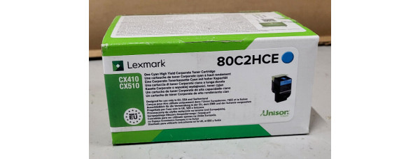 Toner Lexmark 80C2HCE Cyan Neu OVP B-Ware Original Lexmark CX410/CX510 . 