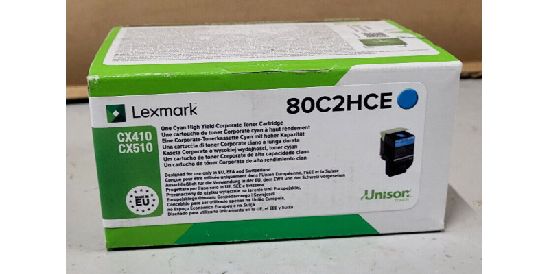 Toner Lexmark 80C2HCE Cyan Neu OVP B-Ware Original Lexmark CX410/CX510 . 