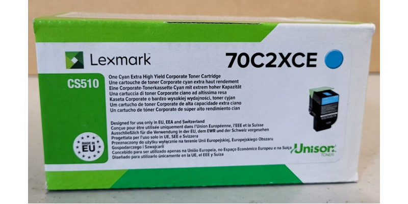 Toner Lexmark 70C2XCE Cyan Neu OVP A-Ware Original CS510   