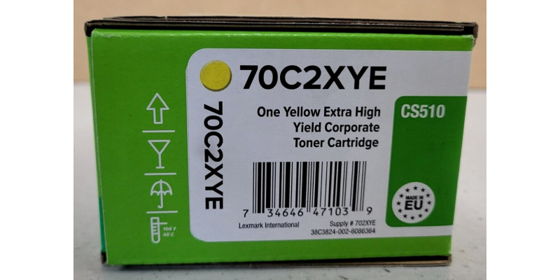 Toner Lexmark 70C2XYE Gelb Neu OVP A-Ware Original Lexmark CS510  . 