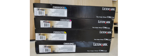 4 Toner Lexmark C950X2CG C950X2MG C950X2YG C950X2KG Neu OVP A-Ware C950 . 