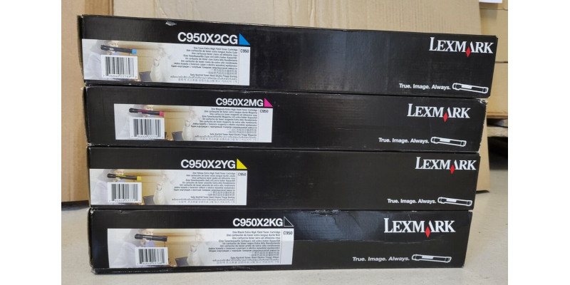4 Toner Lexmark C950X2CG C950X2MG C950X2YG C950X2KG Neu OVP A-Ware C950 . 