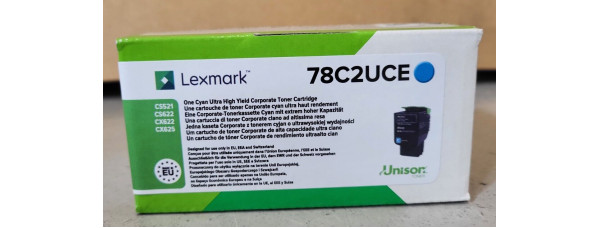 Toner Lexmark 78C2UCE Cyan Neu OVP A-Ware Original Lexmark CS521 . 