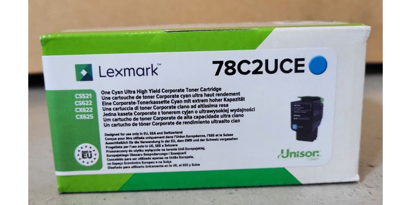 Toner Lexmark 78C2UCE Cyan Neu OVP A-Ware Original Lexmark CS521 . 