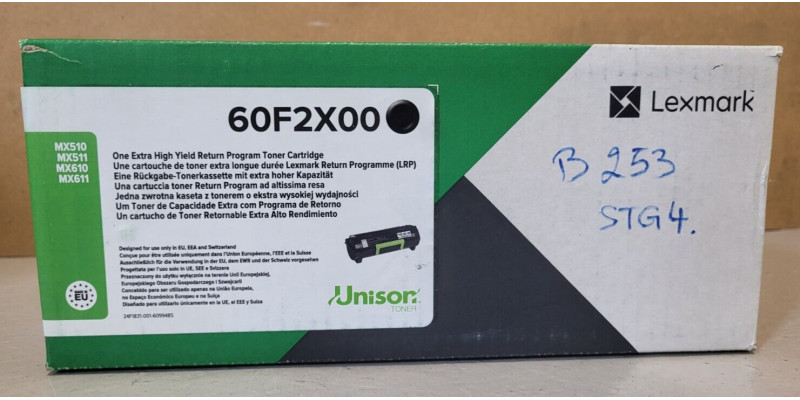 Toner Lexmark 60F2X00 Schwarz Neu OVP Original MX510, MX511  . 