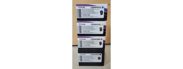 4 Toner Lexmark C540H1CG C540H1MG C540H1YG C540H1KG Neu OVP A-Ware Original C540 