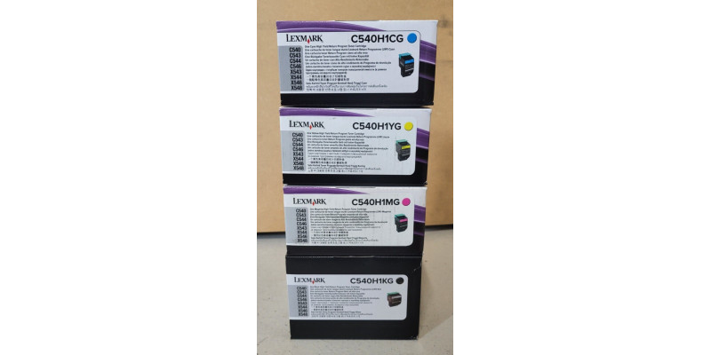 4 Toner Lexmark C540H1CG C540H1MG C540H1YG C540H1KG Neu OVP A-Ware Original C540 