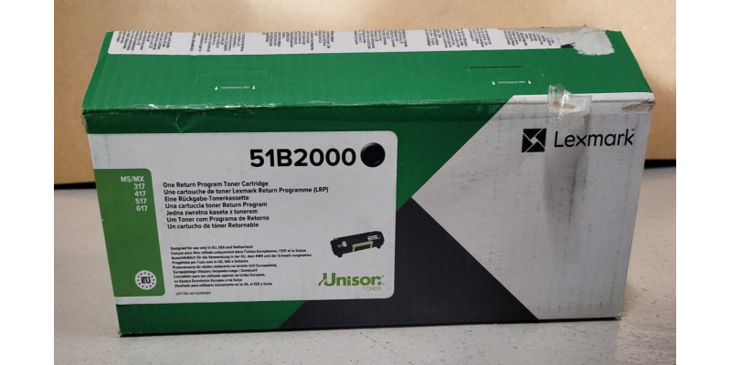 Toner Lexmark 51B2000 Schwarz Neu OVP Original Lexmark MS317 MS417 . 