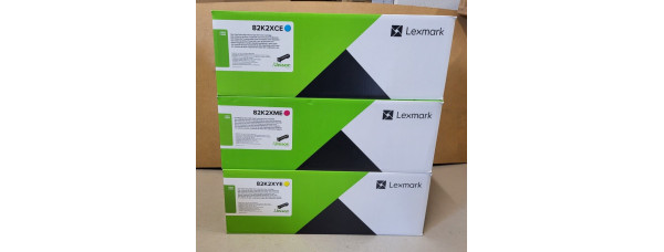 3 Toner Lexmark 82K2XCE 82K2XME 82K2XYE Neu OVP A-Ware Original CX825  