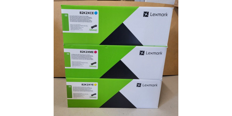 3 Toner Lexmark 82K2XCE 82K2XME 82K2XYE Neu OVP A-Ware Original CX825  