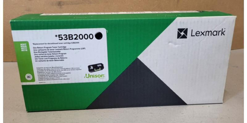 Toner Lexmark 53B2000 Schwarz Neu OVP A-Ware Original MS817 MS818  . 