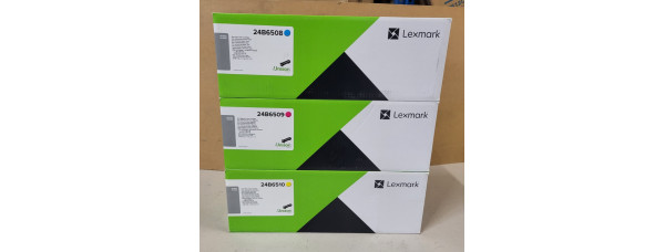 3 Toner Lexmark 24B6508 24B6509 24B6510 CMY Neu OVP A-Ware Original XC6152  