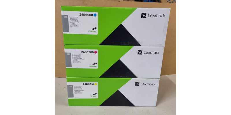 3 Toner Lexmark 24B6508 24B6509 24B6510 CMY Neu OVP A-Ware Original XC6152  
