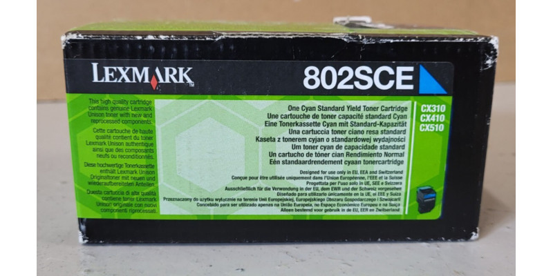Toner Lexmark 802SCE Cyan Neu OVP Original CX310, CX410, CX510   