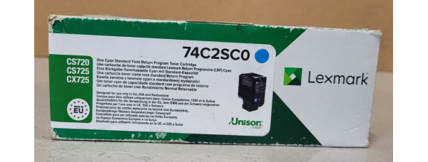 Toner Lexmark 74C2SC0 Cyan Neu OVP Original CS720 CS725 CX725   