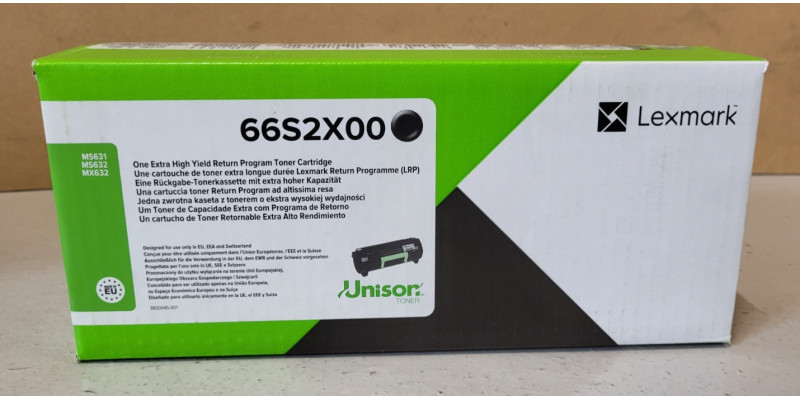 Toner Lexmark 66S2X00 Schwarz Neu OVP A-Ware Original MS631 MS632  . 