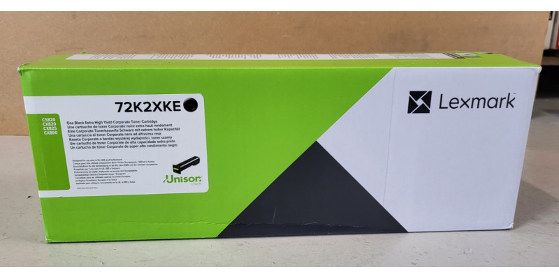 Toner Lexmark 72K2XKE Schwarz Neu OVP Original CS820 CX820  . 