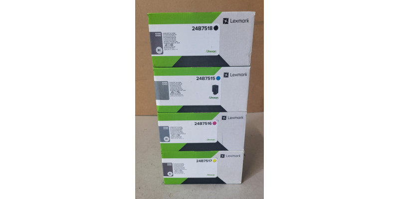 4 Toner Lexmark 24B7518 24B7515 24B7516 24B7517 Neu OVP A-Ware XC4342 . 
