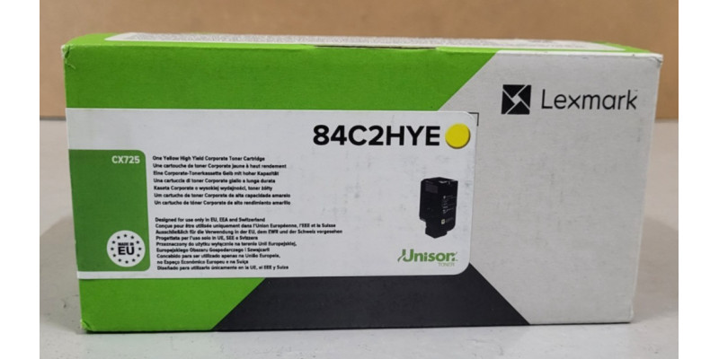 Toner Lexmark 84C2HYE Gelb Neu OVP A-Ware Original CX725   