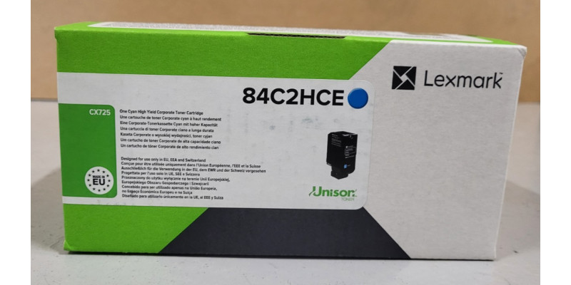 Toner Lexmark 84C2HCE Cyan Neu OVP A-Ware Original CX725   