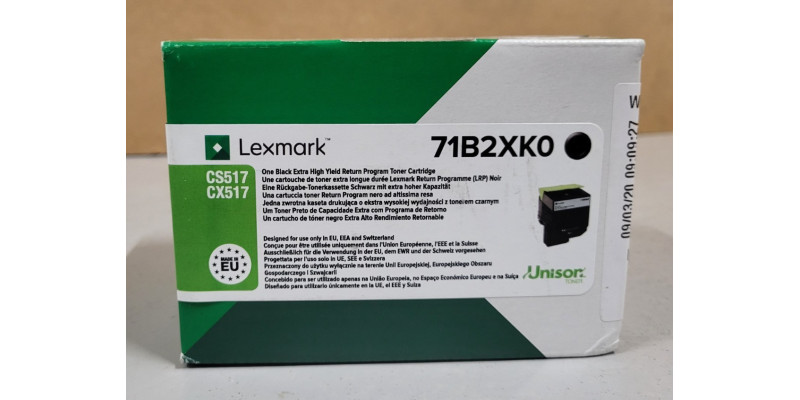 Toner Lexmark 71B2XK0 Schwarz Neu OVP A-Ware Original Lexmark CS517 CX517  
