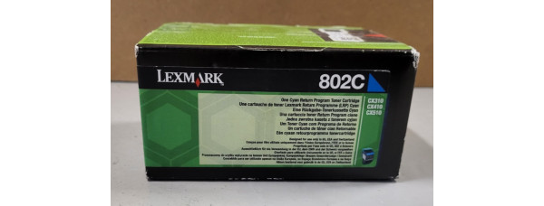 Toner Lexmark 802C Cyan 80C20C0 Neu OVP A-Ware Original CX310 CX410 C510 Rg MwSt 