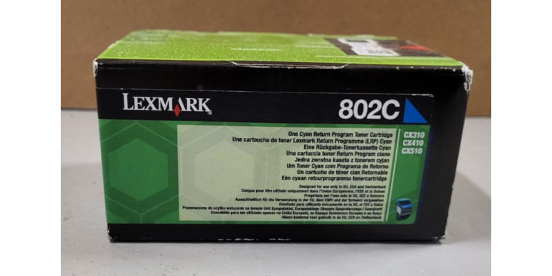 Toner Lexmark 802C Cyan 80C20C0 Neu OVP A-Ware Original CX310 CX410 C510 Rg MwSt 