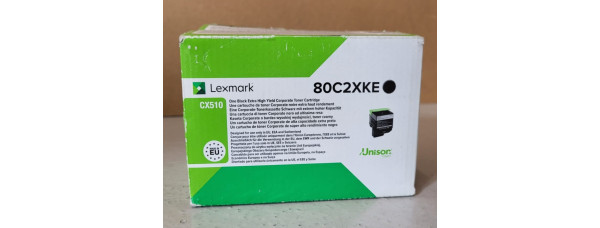 Toner Lexmark 80C2XKE Schwarz Neu OVP Original CX510 Rechnung MwSt 