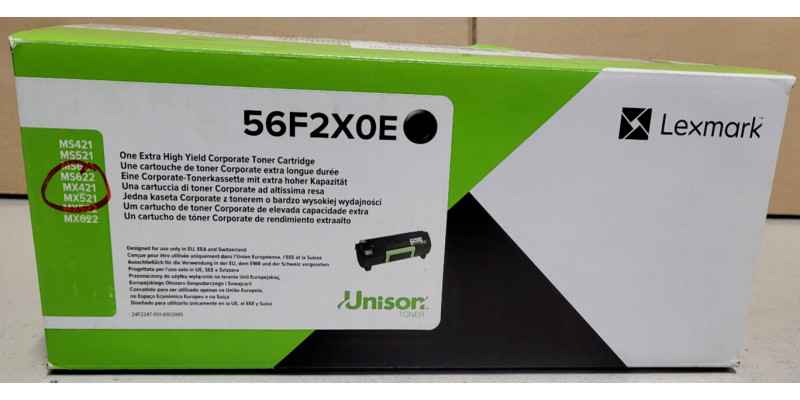 Toner Lexmark 56F2X0E Neu OVP Original MS421dn, MS521dn, MS621, MX522dhe Rg MwSt Toner Lexmark 56F2X0E Neu OVP Original MS421dn, MS521dn, MS621, MX522dhe Rg MwSt