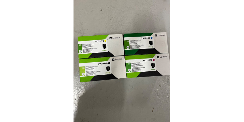 4 Toner Lexmark 71C2HYO 71C2HCO 71C2HK0C 71C2HMO Neu OVP A-Ware CS730 Original 