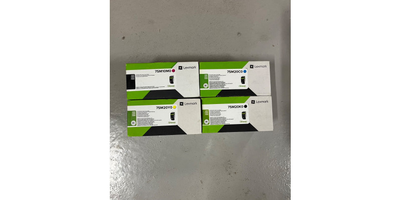 4 Toner Lexmark 75M20M0 75M20Y0 75M20C0 75M20K0 Neu OVP A-Ware CS531dw Rg MwSt 4 Toner Lexmark 75M20M0 75M20Y0 75M20C0 75M20K0 Neu OVP A-Ware CS531dw Rg MwSt