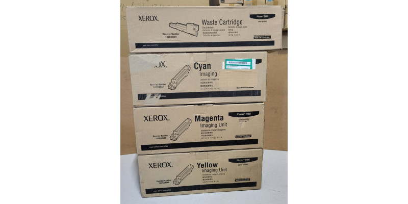3 Trommel Xerox Phaser 7400 + 1 Resttonerbehälter Neu OVP B-Ware Original  