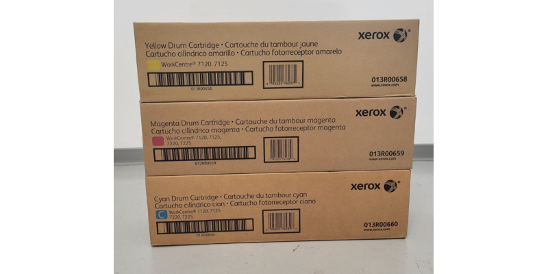 3 Trommel Xerox 013R00658 013R00659 013R00660 Neu OVP A-Ware 7120 Rg MwSt. 3 Trommel Xerox 013R00658 013R00659 013R00660 Neu OVP A-Ware 7120 Rg MwSt.