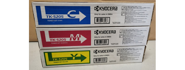 3 Toner Kyocera TK-5205 CMY Neu OVP B-Ware Original TASKalfa 356ci . 