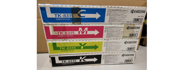 4 Toner Kyocera TK-8315C TK-8315M TK-8315Y TK-8315K Neu OVP 2550ci . 