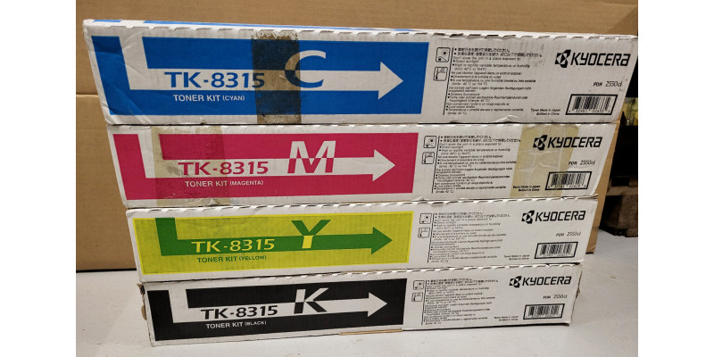 4 Toner Kyocera TK-8315C TK-8315M TK-8315Y TK-8315K Neu OVP 2550ci . 